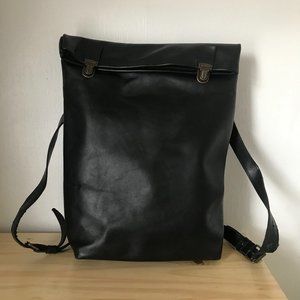 Nizzo Black Leather Backpack